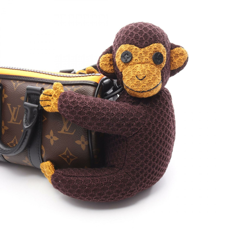 路易威登 Keepall XS 單肩手提包 M80118 Monogram LV Friends 棕色二手-4