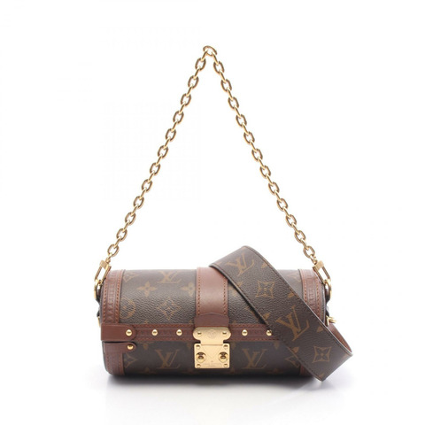 路易威登 Papillon Trunk 鏈條斜背包 M57835 Monogram 帆布 二手