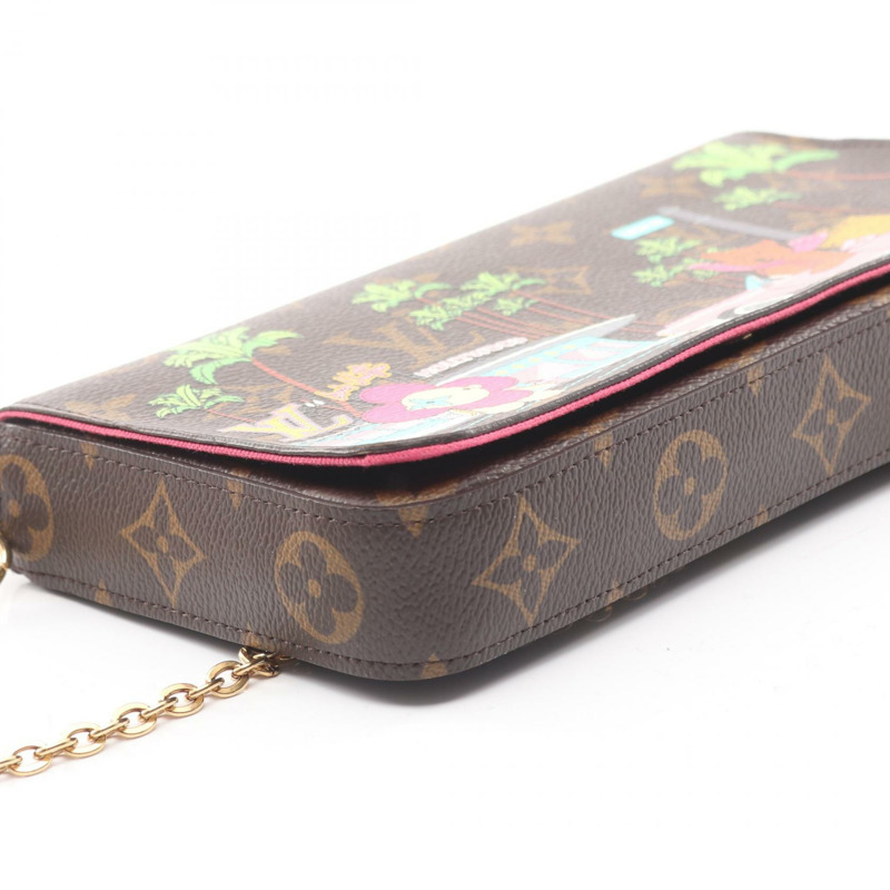路易威登 Pochette Felicie 鏈條肩背斜背包 M80859 Monogram 二手-5