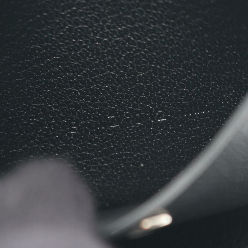 愛馬仕 Illiard 緊湊型三折皮夾 B H087234CK89 山羊皮 黑色 SHW-5