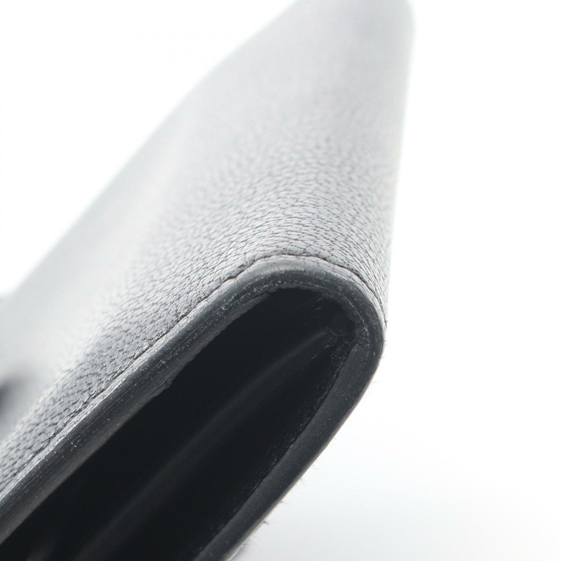 愛馬仕 Illiard 緊湊型三折皮夾 B H087234CK89 山羊皮 黑色 SHW-12