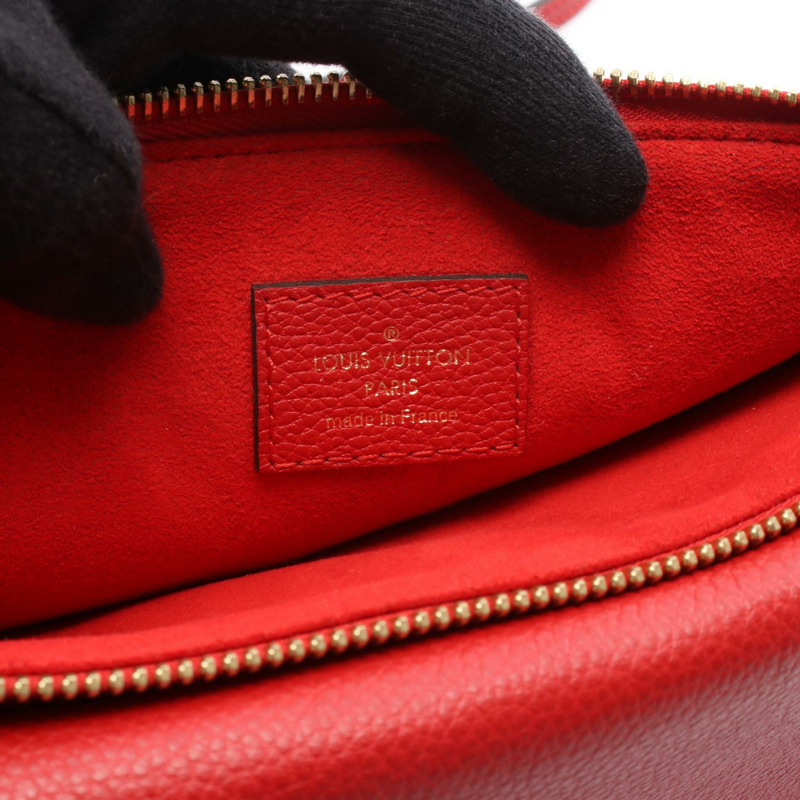 路易威登 Twice Shoulder 斜背包 M50259 Monogram Empreinte 紅色 二手-4