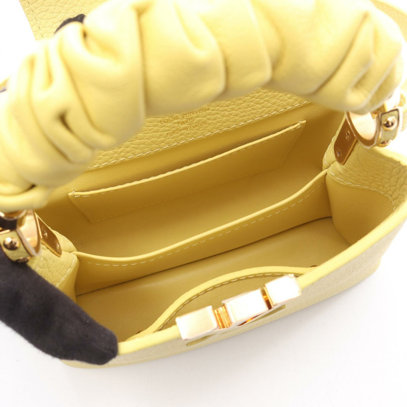 路易威登 Capucine MINI 肩斜背包 M58586 Taurillon 黃色-2