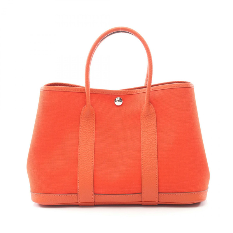 愛馬仕花園派對TPM手提包 Y Toile Military Negonda Capucine SHW 二手-0