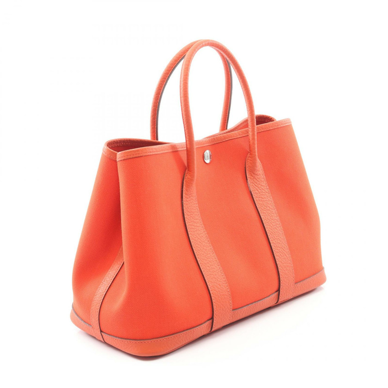 愛馬仕花園派對TPM手提包 Y Toile Military Negonda Capucine SHW 二手-1