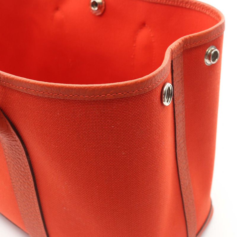 愛馬仕花園派對TPM手提包 Y Toile Military Negonda Capucine SHW 二手-8