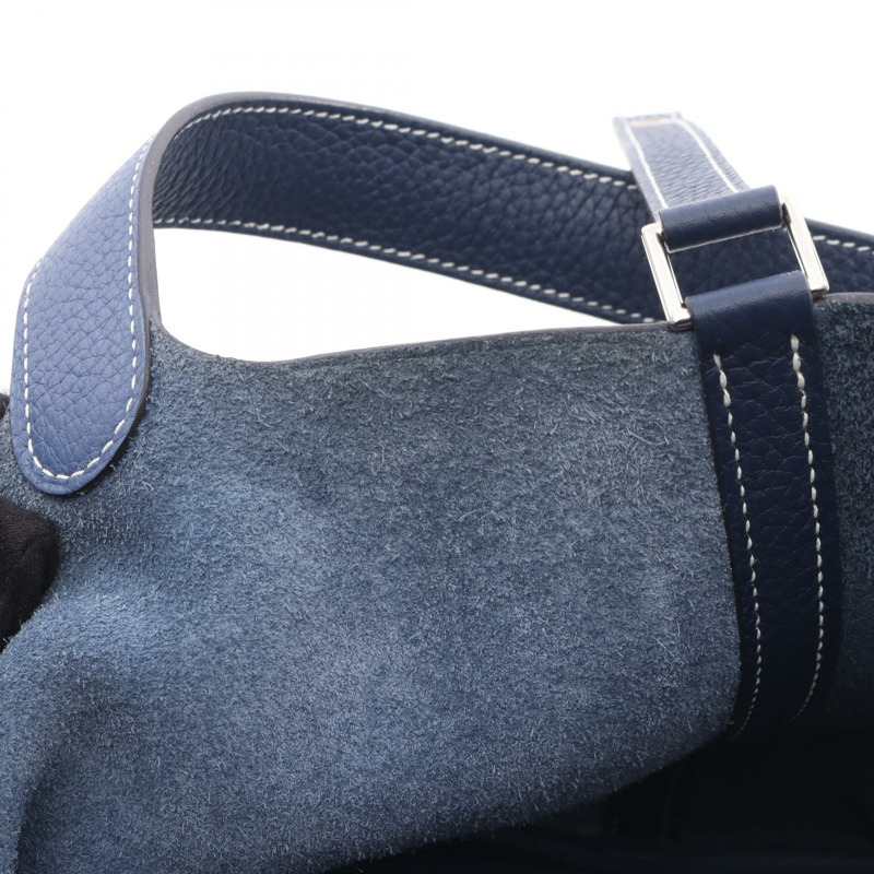 愛馬仕 Picotin Lock MM 手提包 Z Taurillon Clemence 藍色藍寶石 Brighton SHW-6