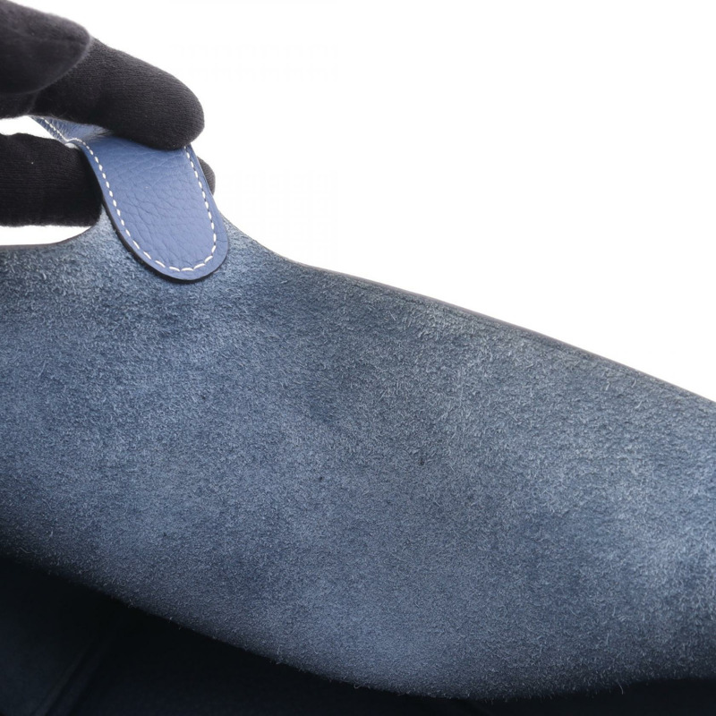 愛馬仕 Picotin Lock MM 手提包 Z Taurillon Clemence 藍色藍寶石 Brighton SHW-7