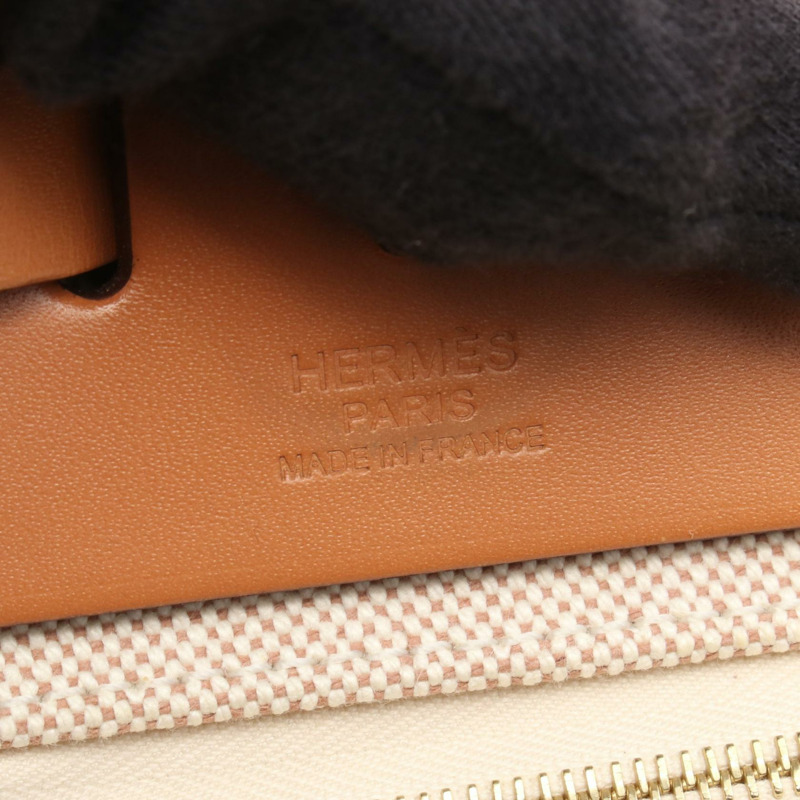 HERMES Herbag 拉鍊小號 Retourne Chaine d'Ancre 單肩手提包 B 印花布 H Hunter-3