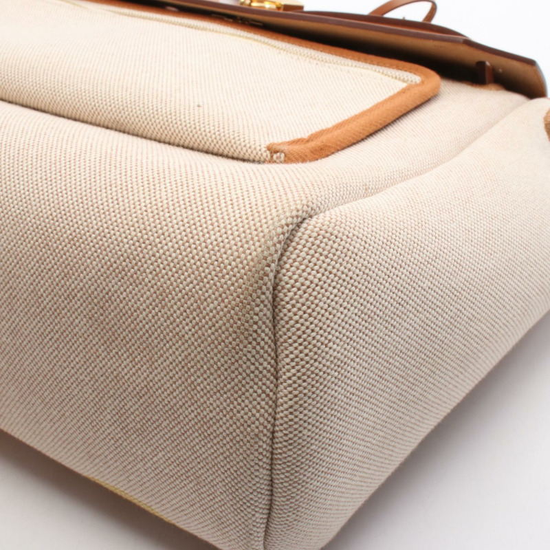 HERMES Herbag 拉鍊小號 Retourne Chaine d'Ancre 單肩手提包 B 印花布 H Hunter-5