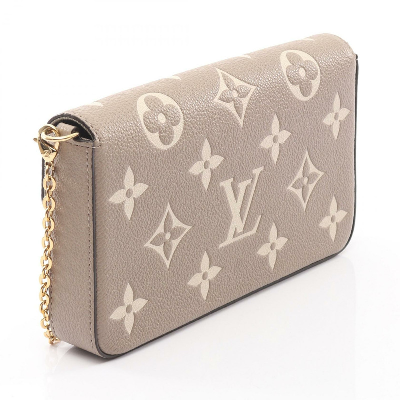 路易威登 Pochette Flicie 單肩包 M69977 Monogram empreinte 米色 二手貨-1