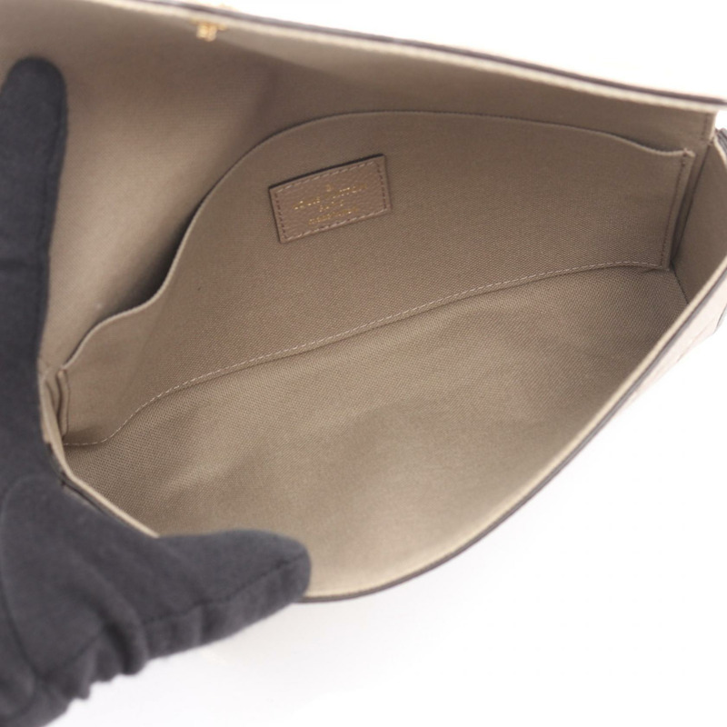 路易威登 Pochette Flicie 單肩包 M69977 Monogram empreinte 米色 二手貨-2