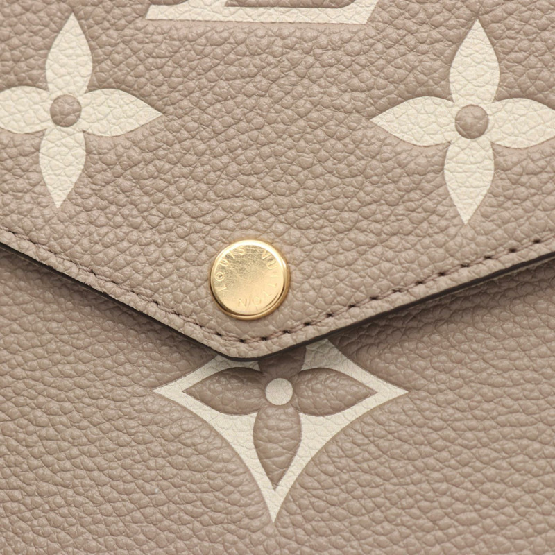 路易威登 Pochette Flicie 單肩包 M69977 Monogram empreinte 米色 二手貨-5