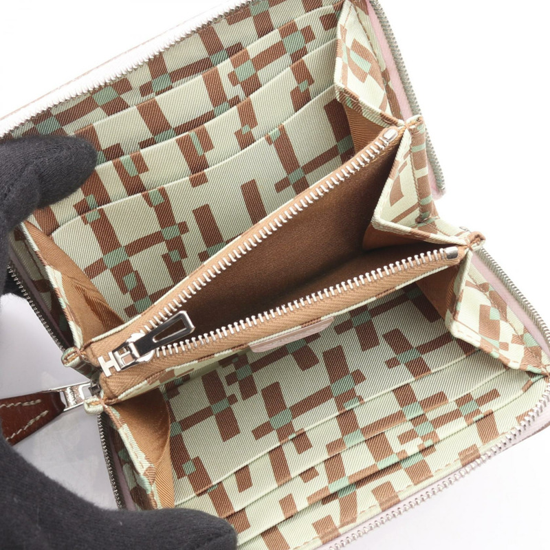 愛馬仕 Azap 粉紅嫩絲滑皮夾 U Epsom 淡紫色二手 SHW-2