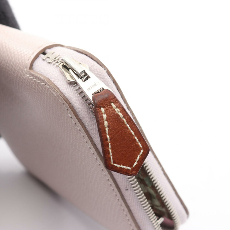 愛馬仕 Azap 粉紅嫩絲滑皮夾 U Epsom 淡紫色二手 SHW-8