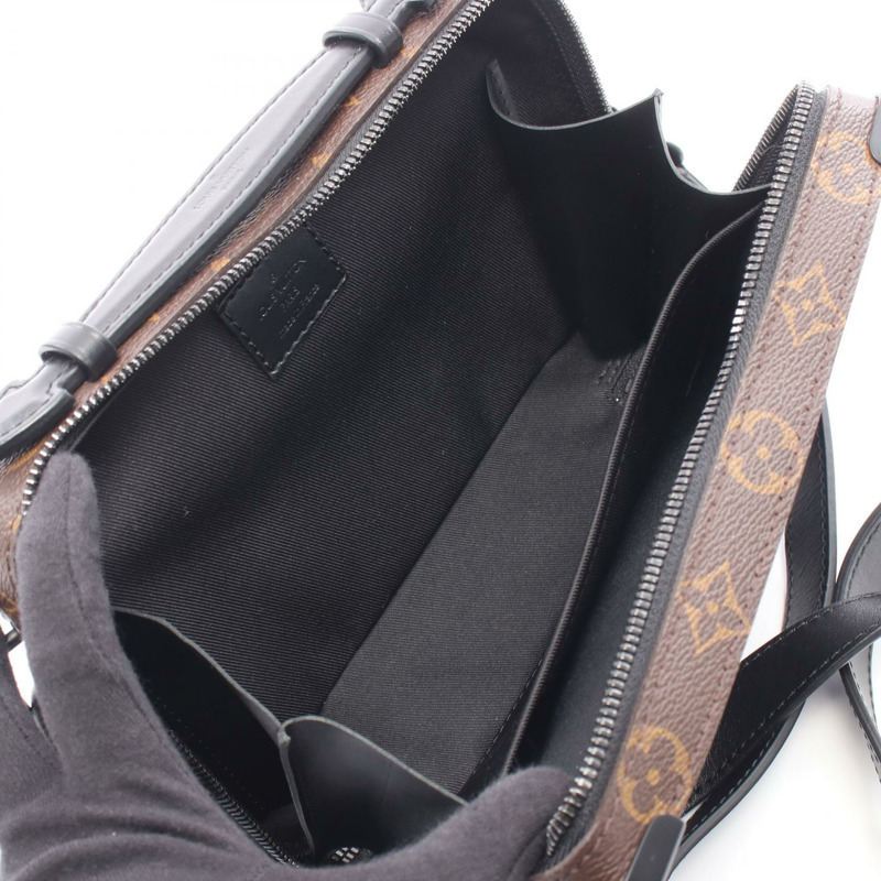 路易威登方向盤軟行李箱斜背包 M45935 帆布棕色 BK-2