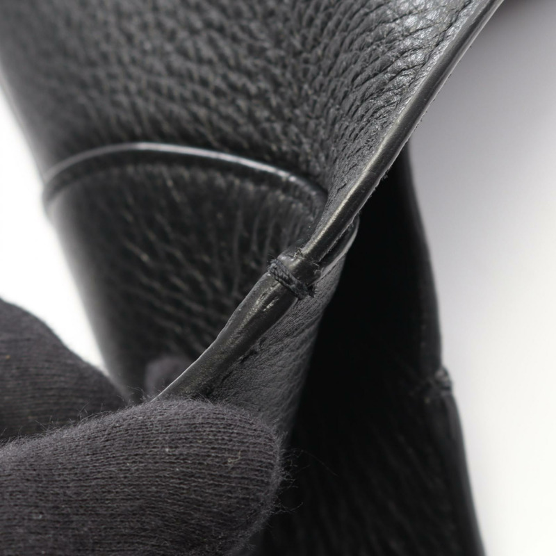 SAINT LAURENT PARIS LE 5 A 7 Hobo 單肩包，黑色真皮，二手女款 YSL-5