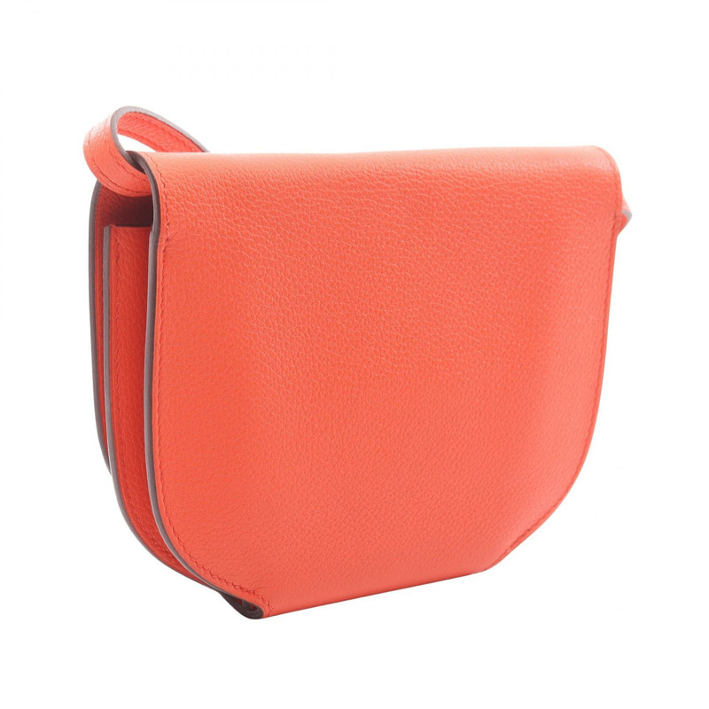 愛馬仕迷你 Convoyeur 肩挎斜背包 Evercolor 粉紅色皮革 SHW 二手-1