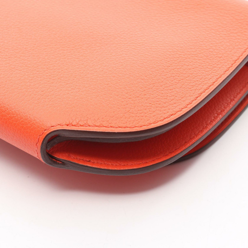 愛馬仕迷你 Convoyeur 肩挎斜背包 Evercolor 粉紅色皮革 SHW 二手-5