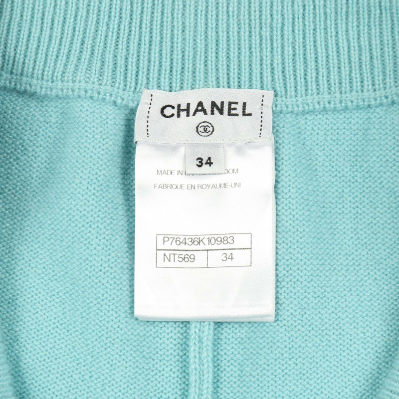 香奈兒 COCO 標誌短褲 #34 羊絨藍紫色二手女款 CC-2