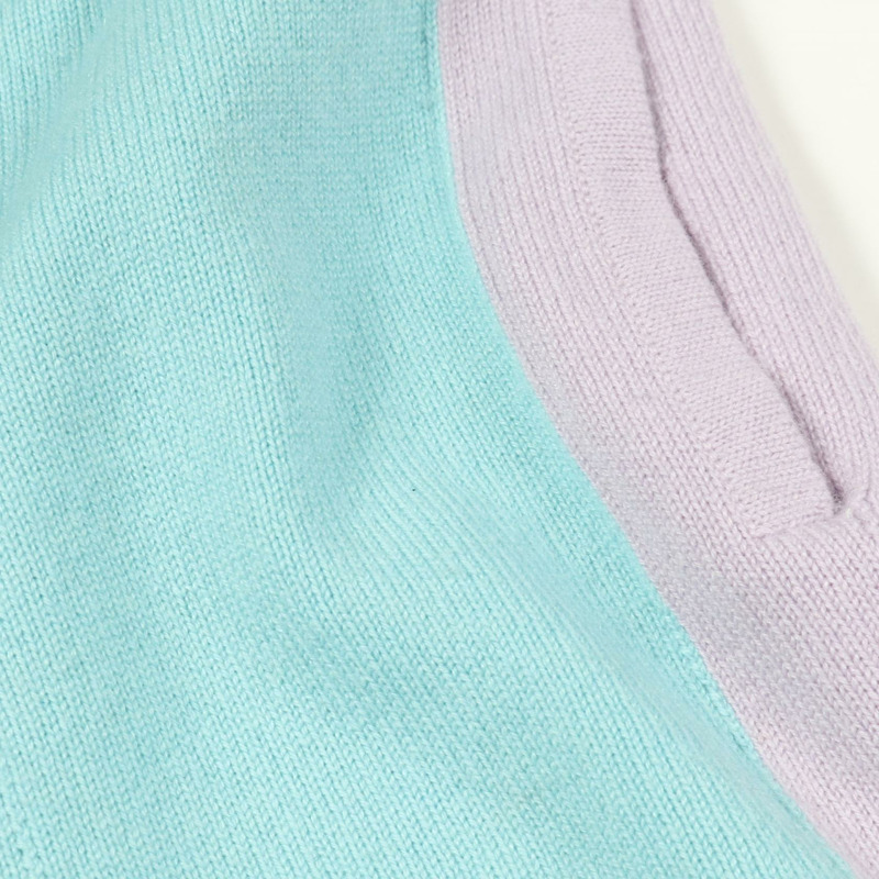 香奈兒 COCO 標誌短褲 #34 羊絨藍紫色二手女款 CC-6