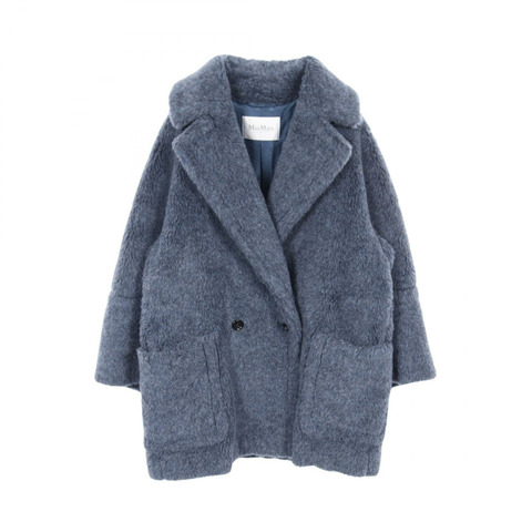 MAX MARA TEDDY 泰迪熊外套 24210161426 羊毛羊駝毛 藍色 二手 女款