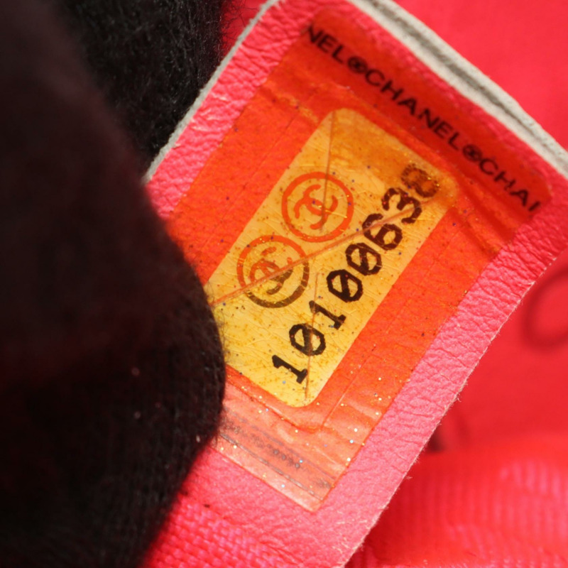 香奈兒 Cambon 系列單肩斜背包,黑色/白色,二手,女士,皮革材質,扣-4