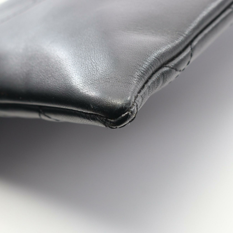 香奈兒 Cambon 系列單肩斜背包,黑色/白色,二手,女士,皮革材質,扣-6