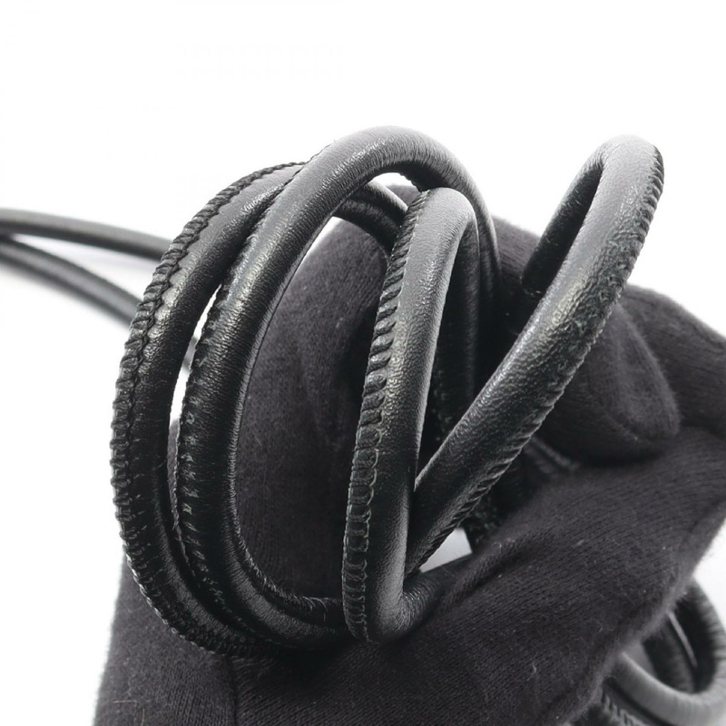 香奈兒 Cambon 系列單肩斜背包,黑色/白色,二手,女士,皮革材質,扣-9