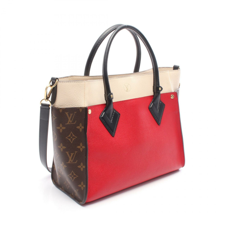 路易威登 On My Side MM 斜背包 M53824 Monogram 皮革 Rouge-1