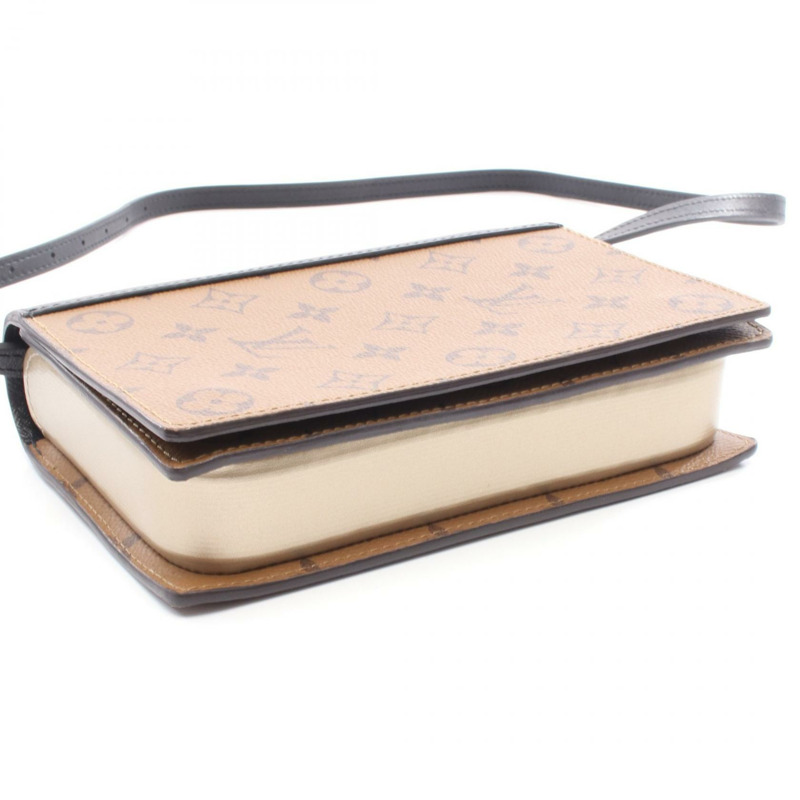 路易威登 Book Wallet 單肩斜背包 M81830 Monogram Reverse 棕色-5