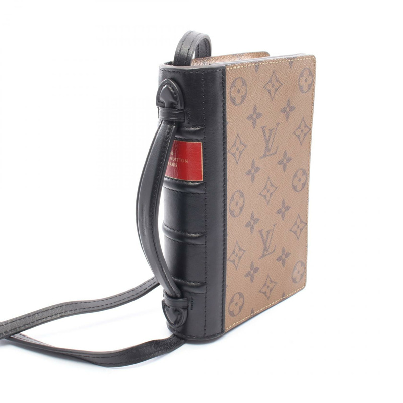 路易威登 Book Wallet 單肩斜背包 M81830 Monogram Reverse 棕色-6