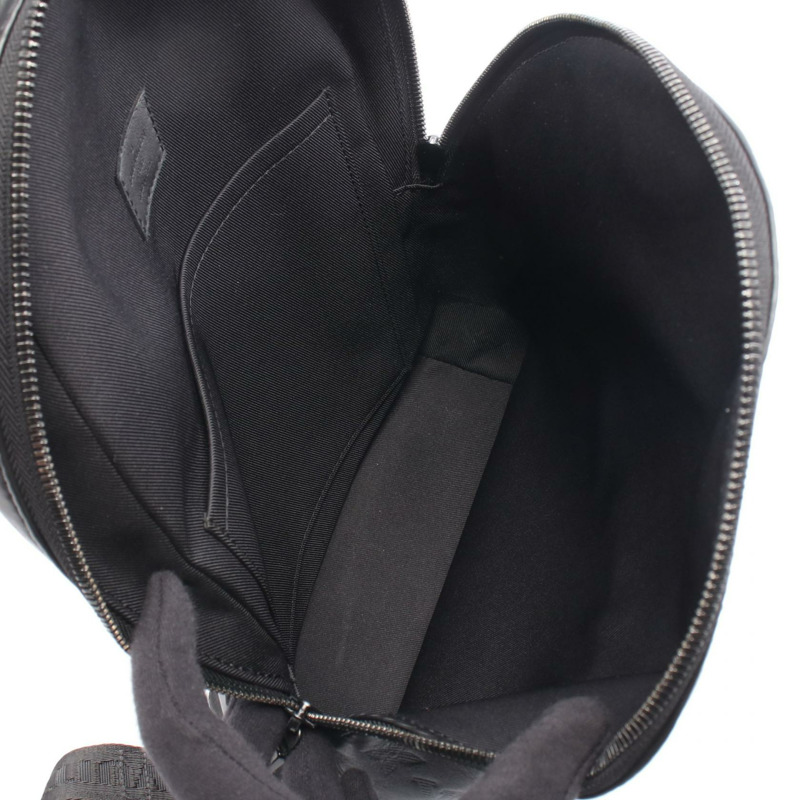 路易威登 (LOUIS VUITTON) 斜背腰包 M46107 Monogram Shadow 黑色皮革 二手 男士-2