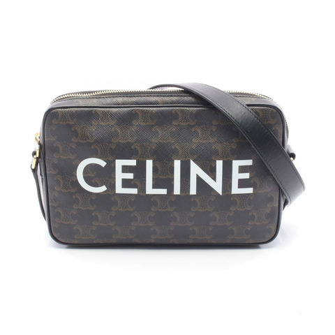 CELINE Triomphe 中斜背包單肩包 194502 帆布皮革