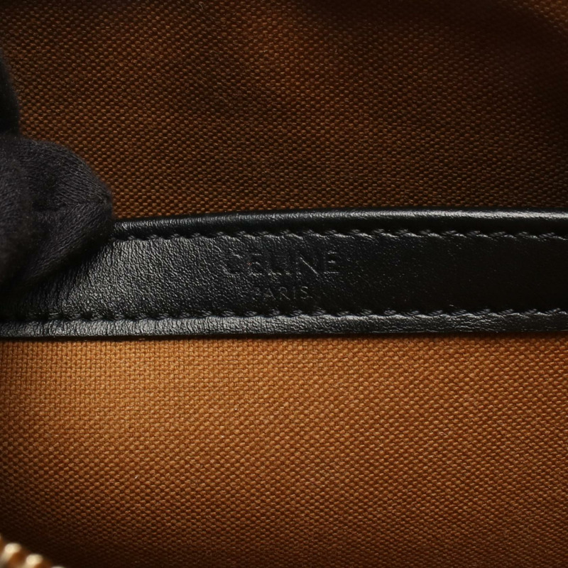 CELINE Triomphe 中斜背包單肩包 194502 帆布皮革-3