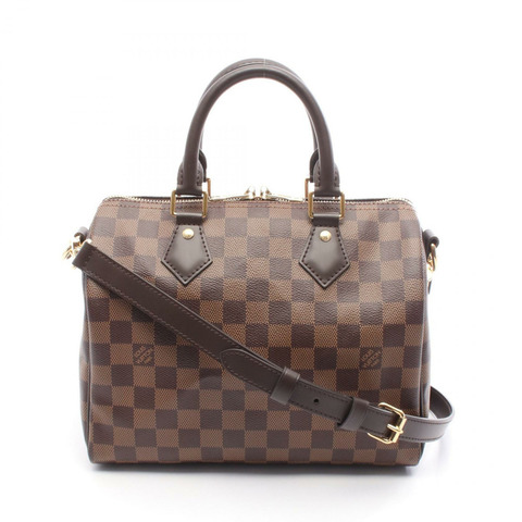 路易威登 Speedy Bandouriere 25 手提包 N40575 Damier 皮革 Ebene 二手