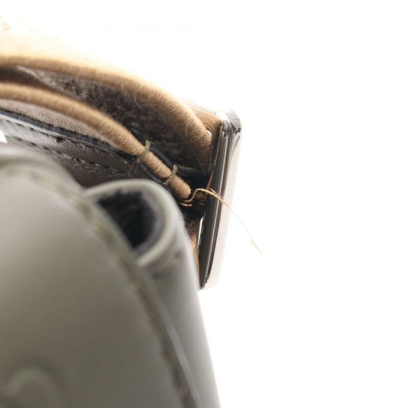 LOEWE 軍裝信差 XS 肩斜背包 B553A72X27 皮革 卡其色 二手-5