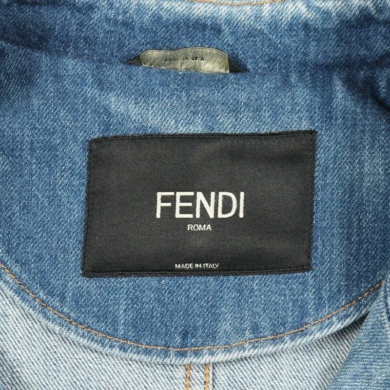 FENDI 牛仔外套西裝外套 #50 FW1225 AN4W 棉質海軍藍 二手 男款-2