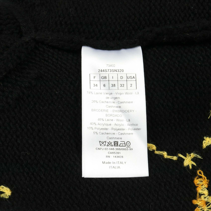 Christian Dior 短袖針織衫 244S73SN320 羊毛羊絨 二手 #34-3