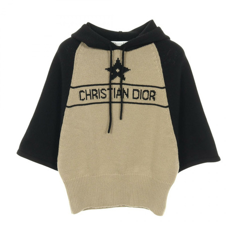 Christia Dior 針織連帽衫 254S56AM054 羊絨米黑 二手 #40