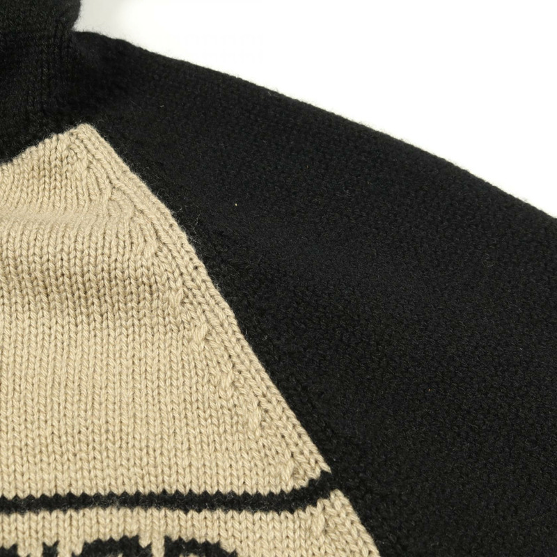 Christia Dior 針織連帽衫 254S56AM054 羊絨米黑 二手 #40-4