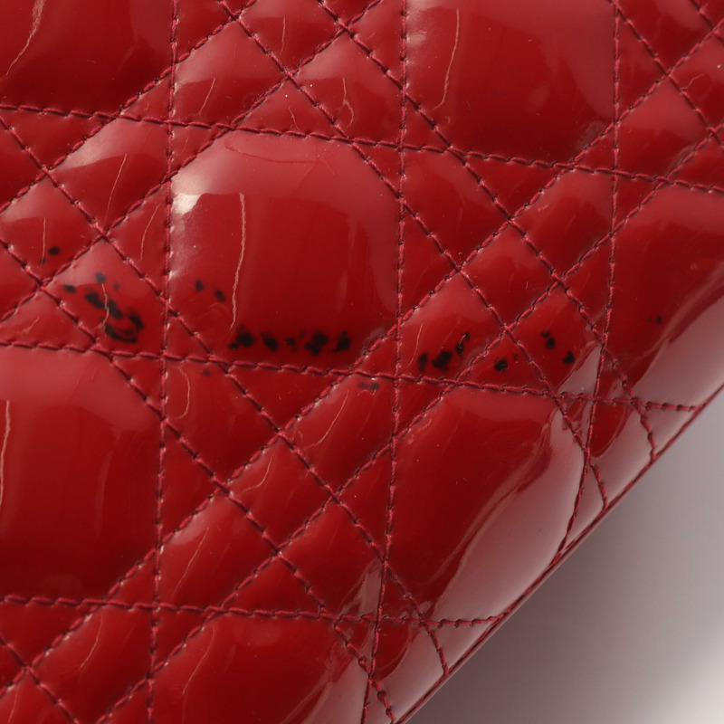 Dior LADY DIOR 單肩手提包 M0565OWCB_M323 紅色漆皮二手女士-4