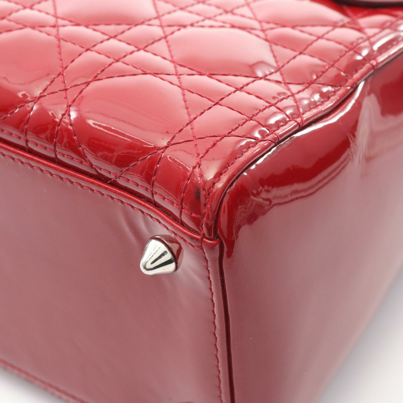 Dior LADY DIOR 單肩手提包 M0565OWCB_M323 紅色漆皮二手女士-7