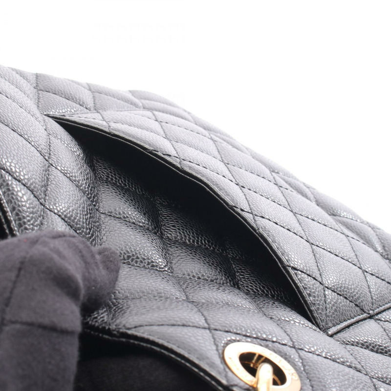 香奈兒 Matelasse PST 手提鏈條肩背包，黑色小牛皮，二手，金色五金-5