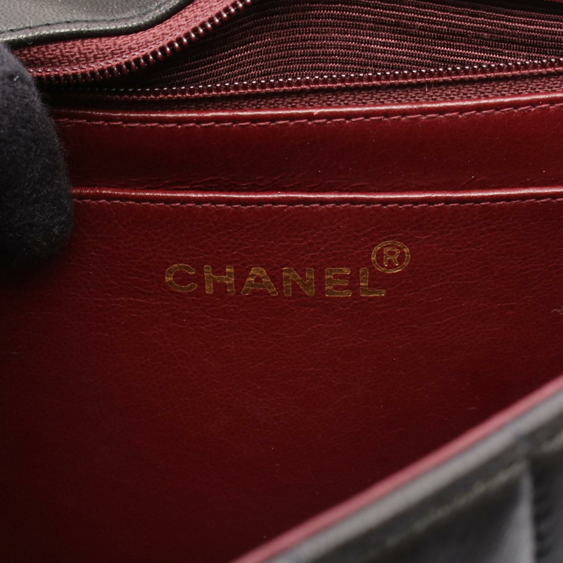 香奈兒 Mademoiselle 鏈條肩背包，羊皮材質，黑色，二手，女士款，金色五金-3