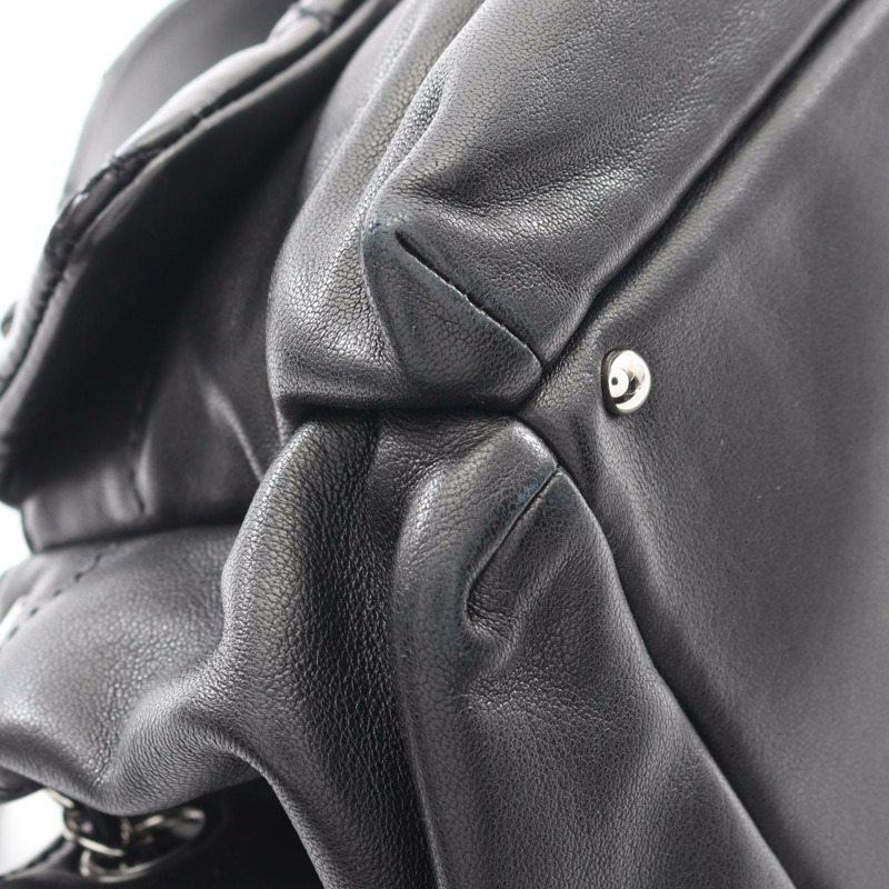 香奈兒 (CHANEL) Matelasse 羊皮單肩包，黑色，二手，女士，帶五金配件-6