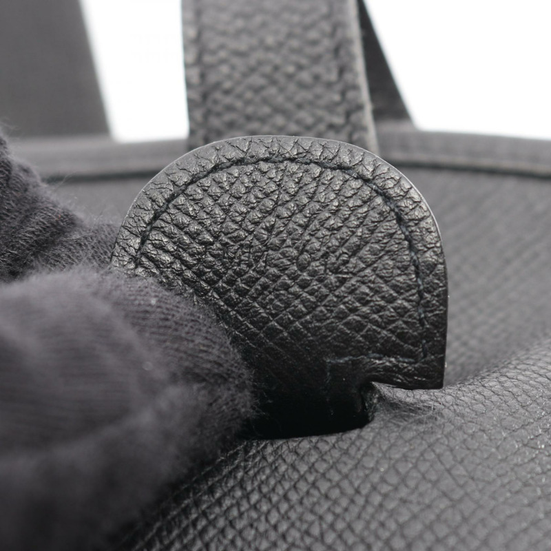 愛馬仕 Evelyne 3 Trois GM 斜背包，Epsom 皮革，黑色，二手，帶五金配件-4