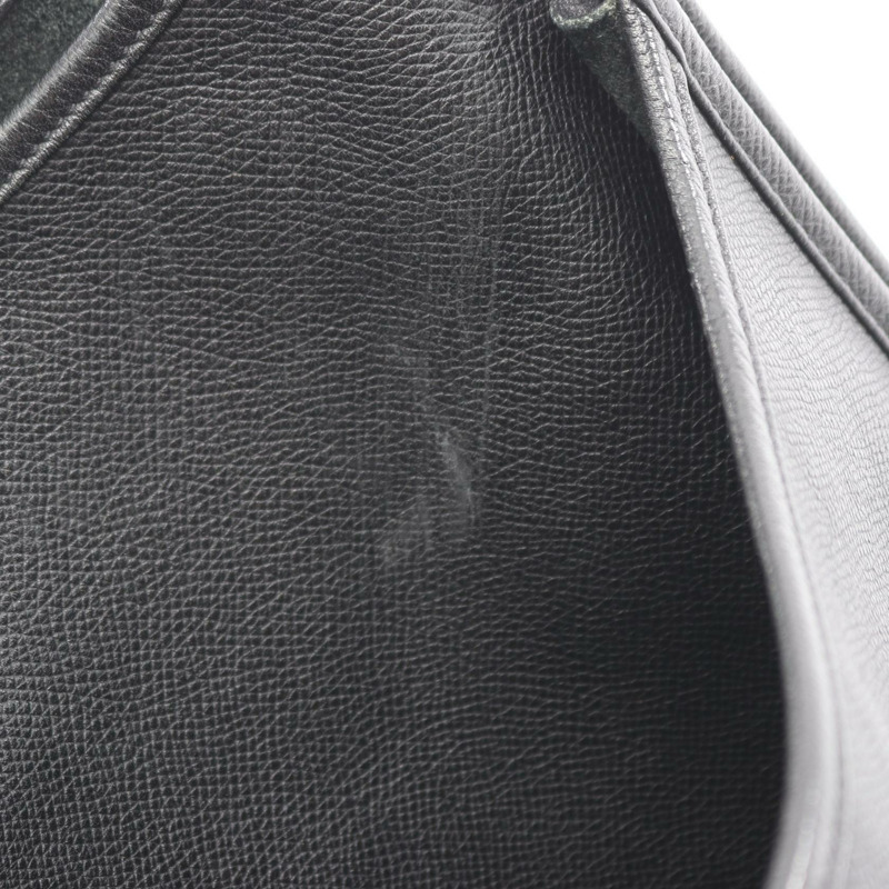 愛馬仕 Evelyne 3 Trois GM 斜背包，Epsom 皮革，黑色，二手，帶五金配件-9