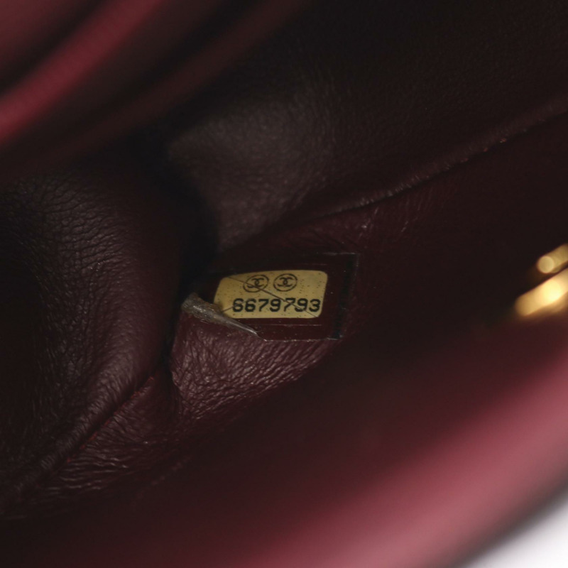 香奈兒迷你絎縫鏈條斜挎單肩包，羊皮材質，黑色，二手，女士款，金色五金-4