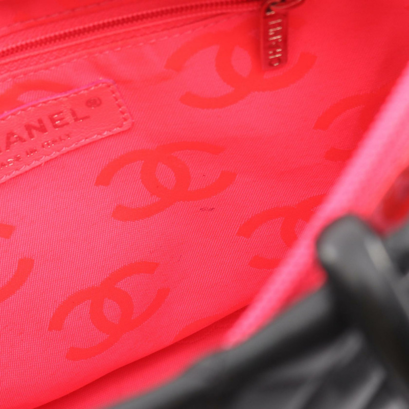 香奈兒 Cambon 系列中型托特包，黑色/粉紅色漆皮，二手女款 Coco-6